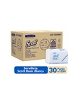 SERVILLETA SCOTT BASIC BLANCA POP X 120 UND (CAJA X 30 PAQUETES) (24.2CM x 10CM) REF: 30209601