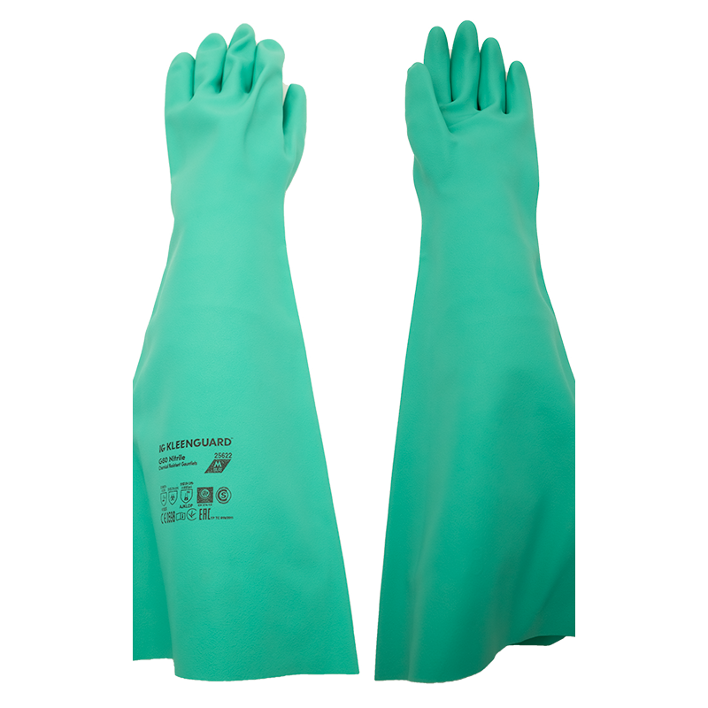 GUANTE KLEENGUARD G80 NITRILO VERDE DE 18" (22MIL) TALLA 8 REF: 30212902/856266 "R.I."
