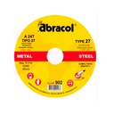 DISCO DESBASTE METAL DT27 4" x 1/4 x 7/8 A24T REF: 902