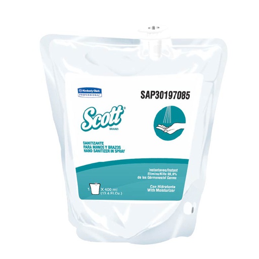 [159900916] SANITIZANTE SCOTT DE MANOS SPRAY X 400ML (X UND) REF: 30197085 /30241782*EXENTO DE IVA****DESCONTINUADO - SE REEMPLAZA POR:  159999015